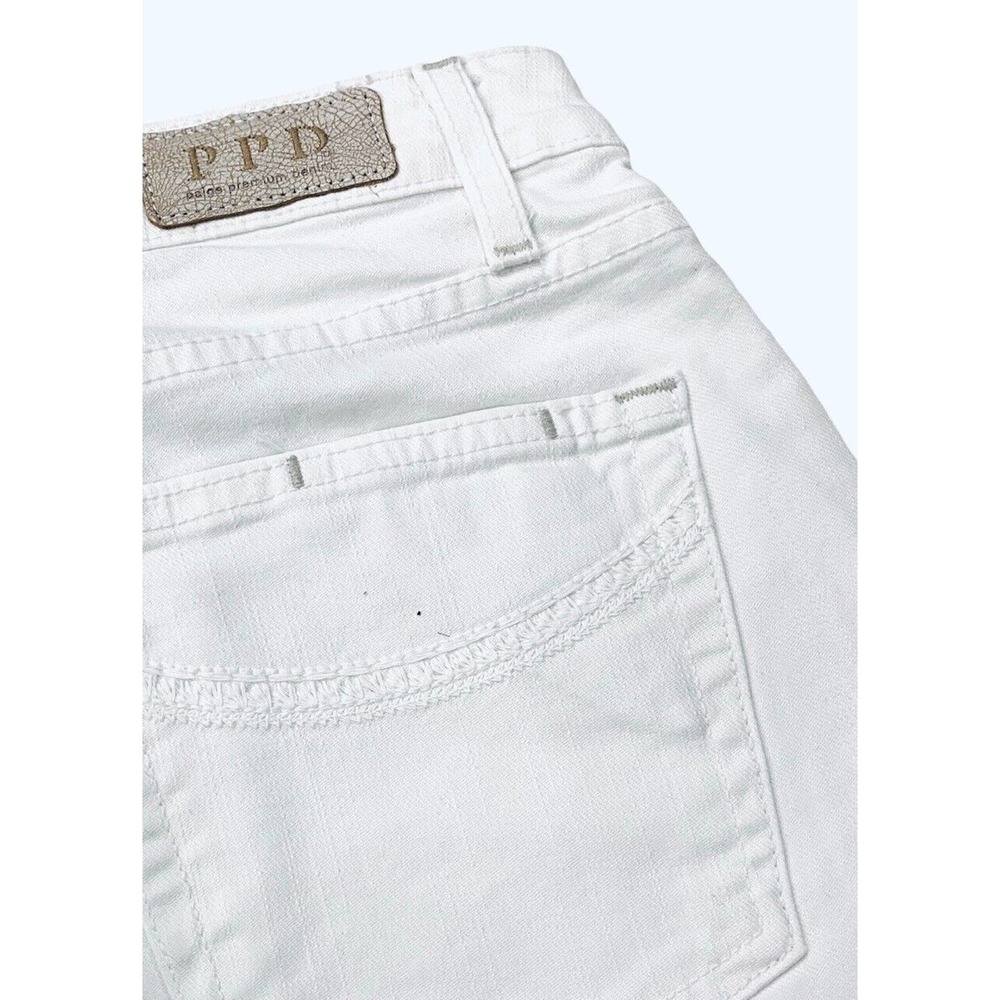 Paige Men's JRG Straight Leg Relaxed Fit Stretch Premium Denim Jeans in White - Picture 4 of 8
